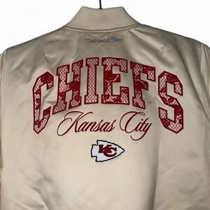 NFL Mitchell & Ness Kansas City Chiefs satin bomber jacket size small